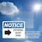 Signmission Entering Quiet Zone (Right Arrow) Sign With Symbol, 7 in W x Rectangle, Vinyl Decal OS-2PACK-NS-D-57-L-12094 - alternate 5